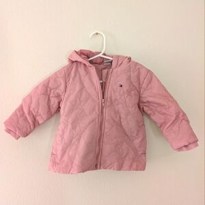 Tommy Hilfiger Pink Puffer Toddler Hooded Jacket 18-24m